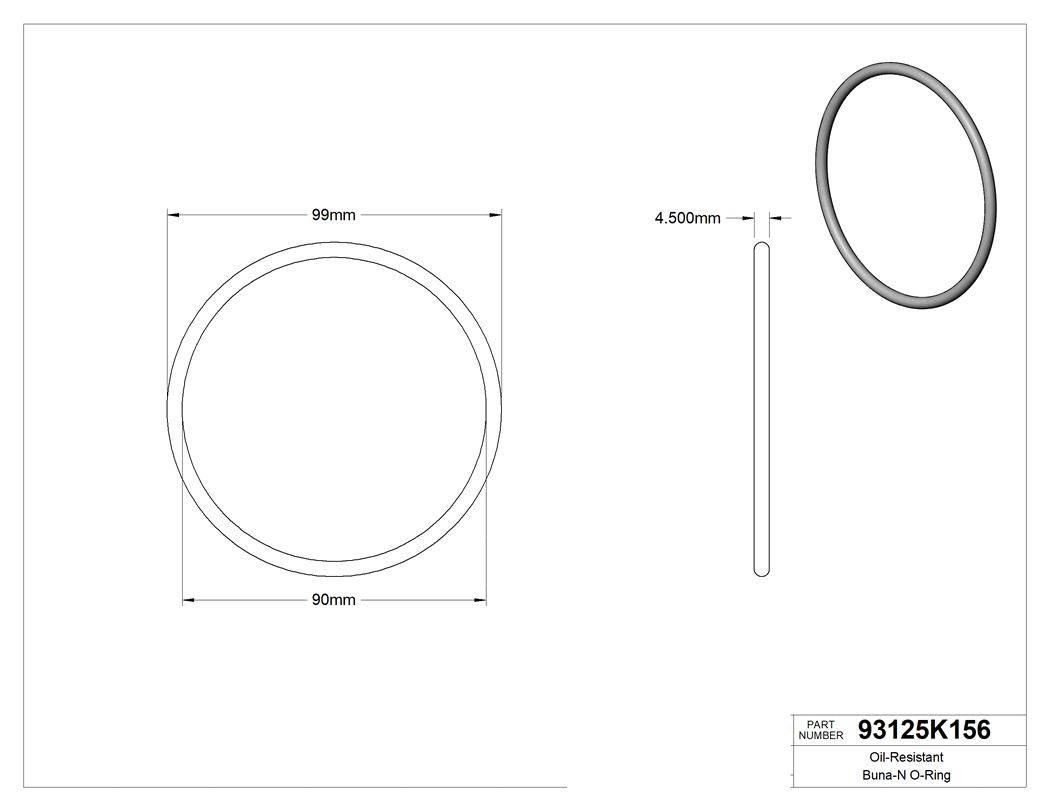 Technical drawing - 93125K156